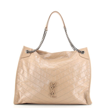 Saint Laurent Niki Shopping Tote Matelasse Chevron Leather Large