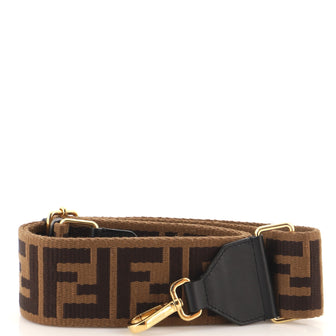 Fendi Strap You Shoulder Strap Zucca Canvas with Leather