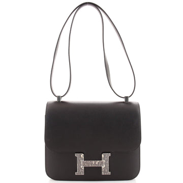 Hermes Constance Marquette Bag Graine Monsieur with Lizard 24