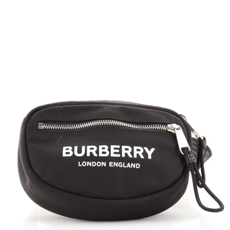 Burberry Logo Cannon Bum Bag Printed Nylon Small