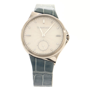 Tiffany & Co. Metro 3-Hand Automatic Watch Stainless Steel and Alligator with Diamond Markers 34