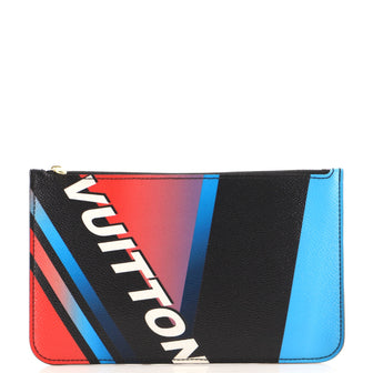 Louis Vuitton Neverfull Pochette Limited Edition Race Print Canvas Large
