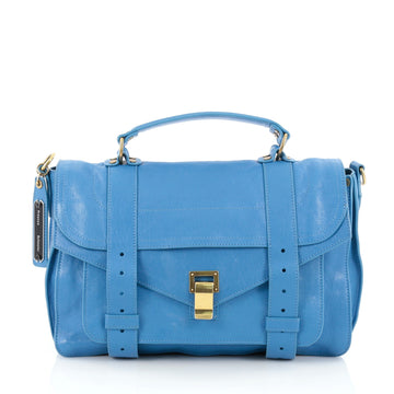 Proenza Schouler PS1 Satchel Leather Medium Blue