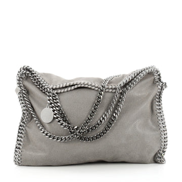 Stella McCartney Falabella Fold Over Bag Faux Leather Gray