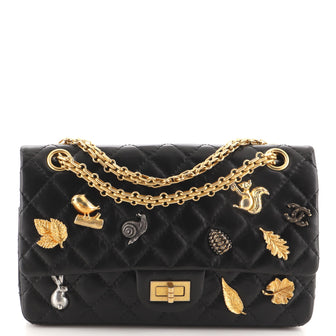 Chanel Lucky Charms Reissue 2.55 Flap Bag Quilted Aged Calfskin 225