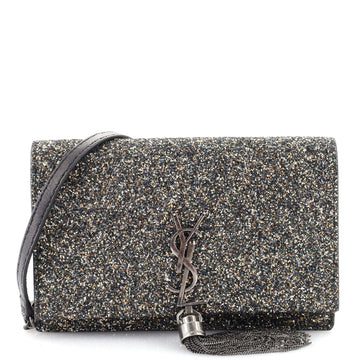 Saint Laurent Classic Monogram Tassel Chain Wallet Glitter