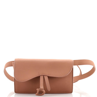 Christian Dior Saddle Rectangular Belt Bag Leather