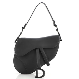 Christian Dior Ultra Matte Saddle Handbag Leather Medium