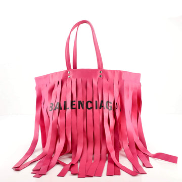 Balenciaga Laundry Cabas Tote Fringe Leather Small