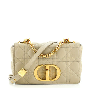 Christian Dior Caro Bag Cannage Quilt Calfskin Small