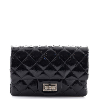Chanel Reissue 2.55 Flap Clutch Quilted Patent Mini