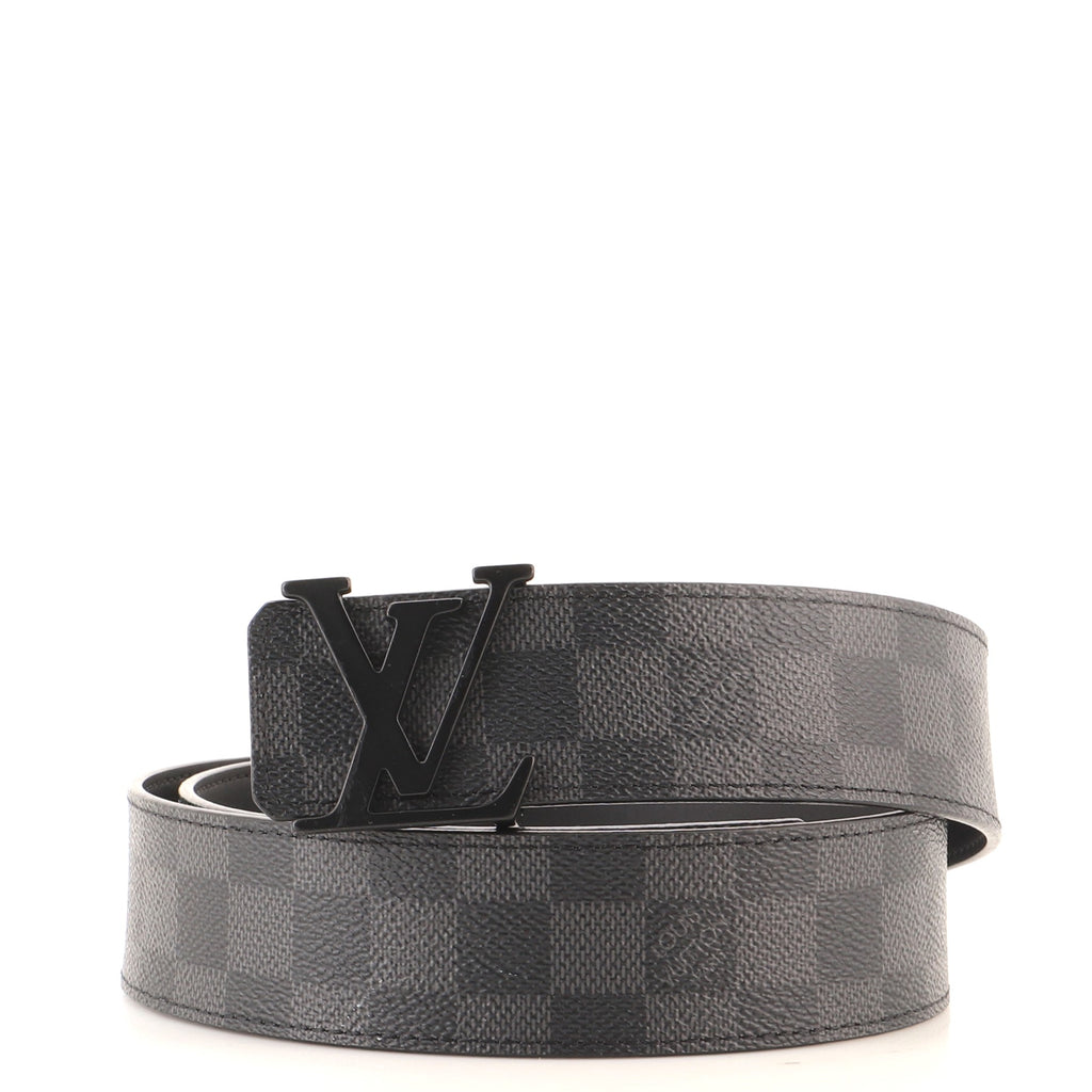 Louis Vuitton LV Initiales Belt Damier Graphite Wide Black 1909731