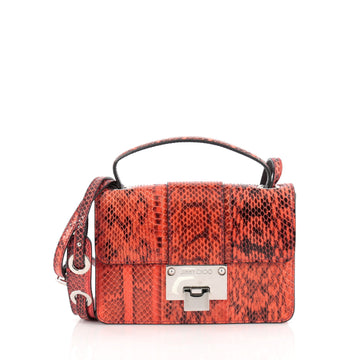 Jimmy Choo Rebel Crossbody Bag Python Small Orange