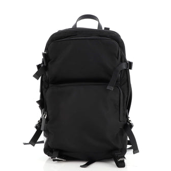Prada Double Pocket Zip Around Backpack Tessuto Large