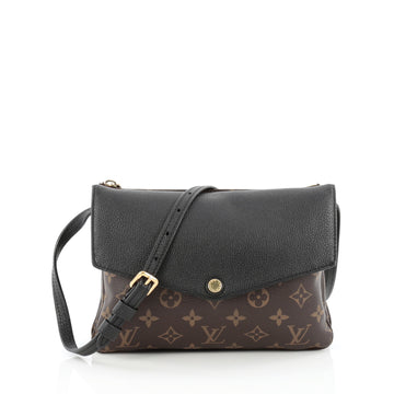 Louis Vuitton Twice Handbag Monogram Canvas Brown