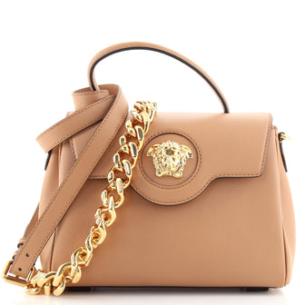 Versace La Medusa Top Handle Bag Leather Medium