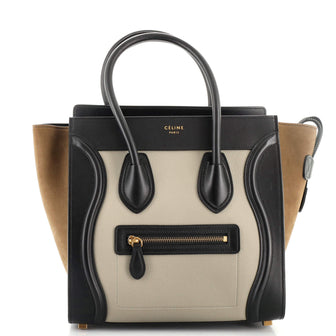 Celine Tricolor Luggage Bag Leather Micro