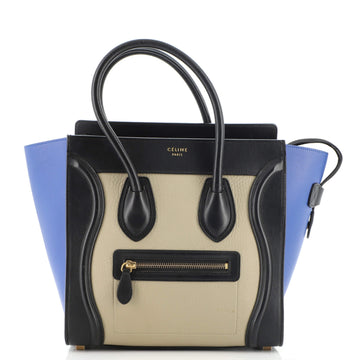 Celine Tricolor Luggage Bag Leather Micro