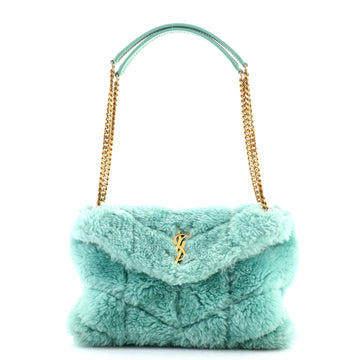 Saint Laurent LouLou Puffer Shoulder Bag Shearling Small