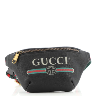 Gucci Logo Belt Bag Printed Leather Small