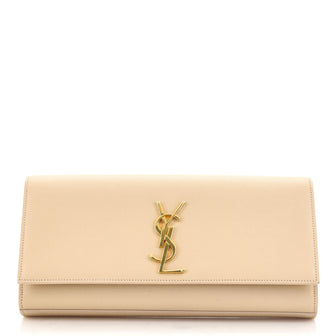 Saint Laurent Classic Monogram Clutch Leather Long