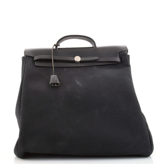 Hermes Herbag Toile and Leather MM