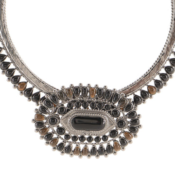 Chanel Oval Cluster Collar Necklace Metal with Enamel