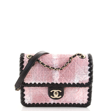 Chanel My Own Frame Flap Bag Quilted Tweed with Braided Calfskin Small