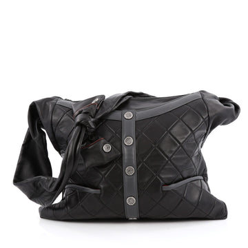 Chanel Girl Bag Quilted Leather Medium Black