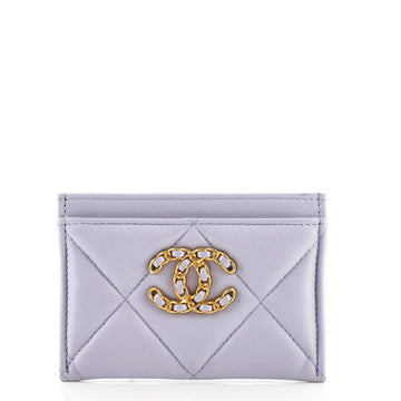 Chanel 19 Card Holder Quilted Lambskin