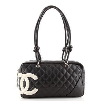 Chanel Cambon Bowler Bag Quilted Leather Medium
