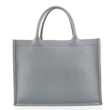 Christian Dior Book Tote Embossed Leather Medium