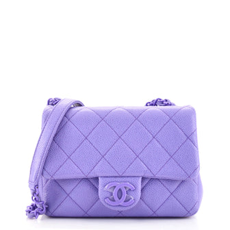 Chanel Incognito Square Flap Bag Quilted Caviar Mini