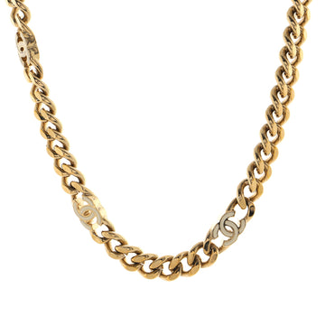 Chanel Triple CC Link Chain Choker Necklace Metal with Enamel