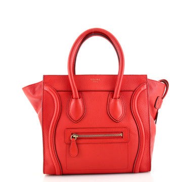 Celine Luggage Bag Grainy Leather Micro