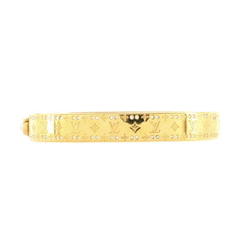 Louis Vuitton Nanogram Cuff Bracelet Metal with Crystals