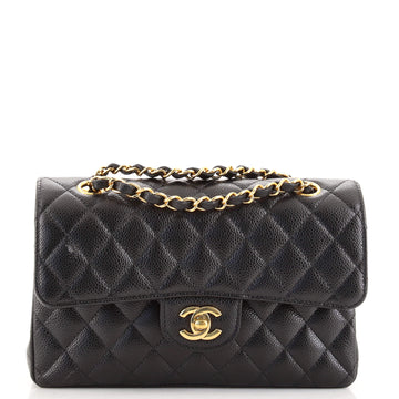 Chanel Classic Double Flap Bag Quilted Caviar Small