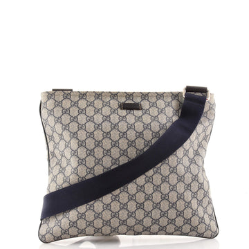 Gucci Zip Top Messenger Bag GG Coated Canvas Large