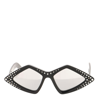Gucci Hollywood Forever Geometric Sunglasses Acetate with Crystals