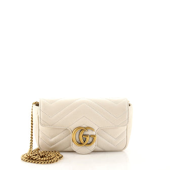 Gucci GG Marmont Flap Bag Matelasse Leather Super Mini Neutral