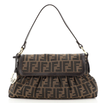 Fendi Chef Flap Bag Zucca Canvas Small