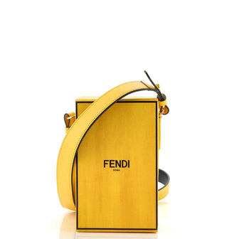 Fendi Logo Vertical Box Crossbody Bag Leather