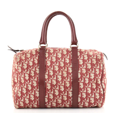 Christian Dior Vintage Trotter Boston Bag Diorissimo Canvas Small