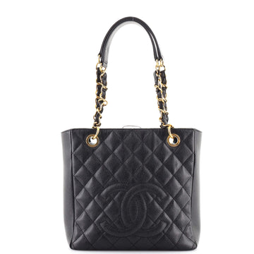 Chanel Petite Shopping Tote Quilted Caviar