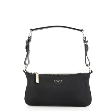 Prada Pochette Shoulder Bag Tessuto and Leather Small