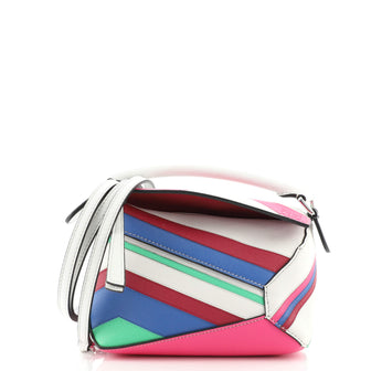 Loewe Puzzle Edge Bag Quilted Multicolor Leather Mini