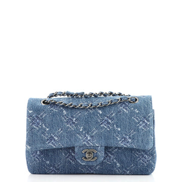 Chanel Classic Double Flap Bag Printed Denim Medium