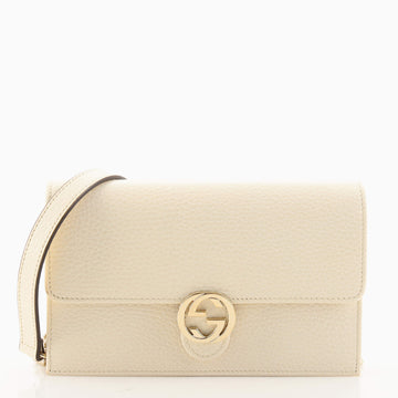 Gucci Interlocking Wallet on Chain (Outlet) Leather