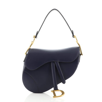 Christian Dior Saddle Handbag Leather Medium