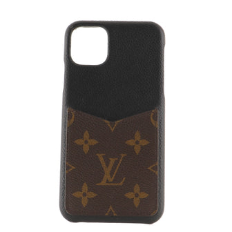 Louis Vuitton Bumper Case Leather with Monogram Canvas iPhone 11 Pro Max